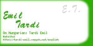 emil tardi business card